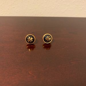 Navy Tory Burch Earrings